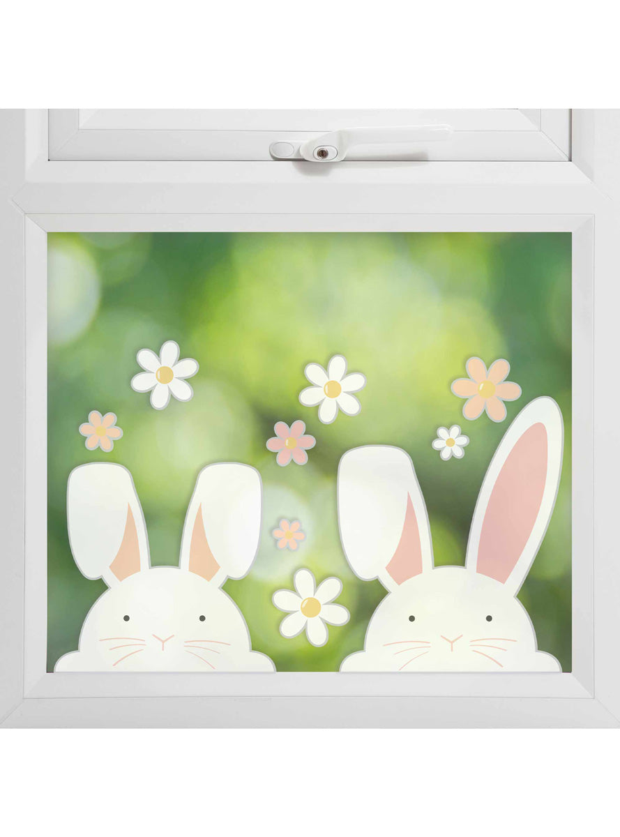 Eggciting Easter 2 Pack 37cm Bunny Window Sticker Decorations – Main Image