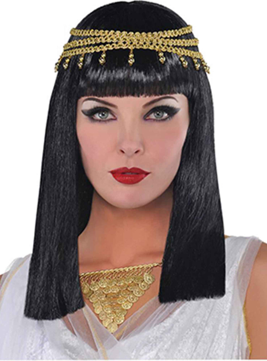 Cleopatra Womens Egyptian Queen Costume Wig - Main Image