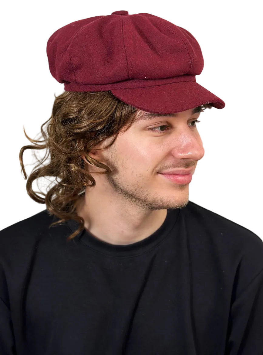 Electric Rocker Mens Curly Brown Costume Wig with Cap - Side Image