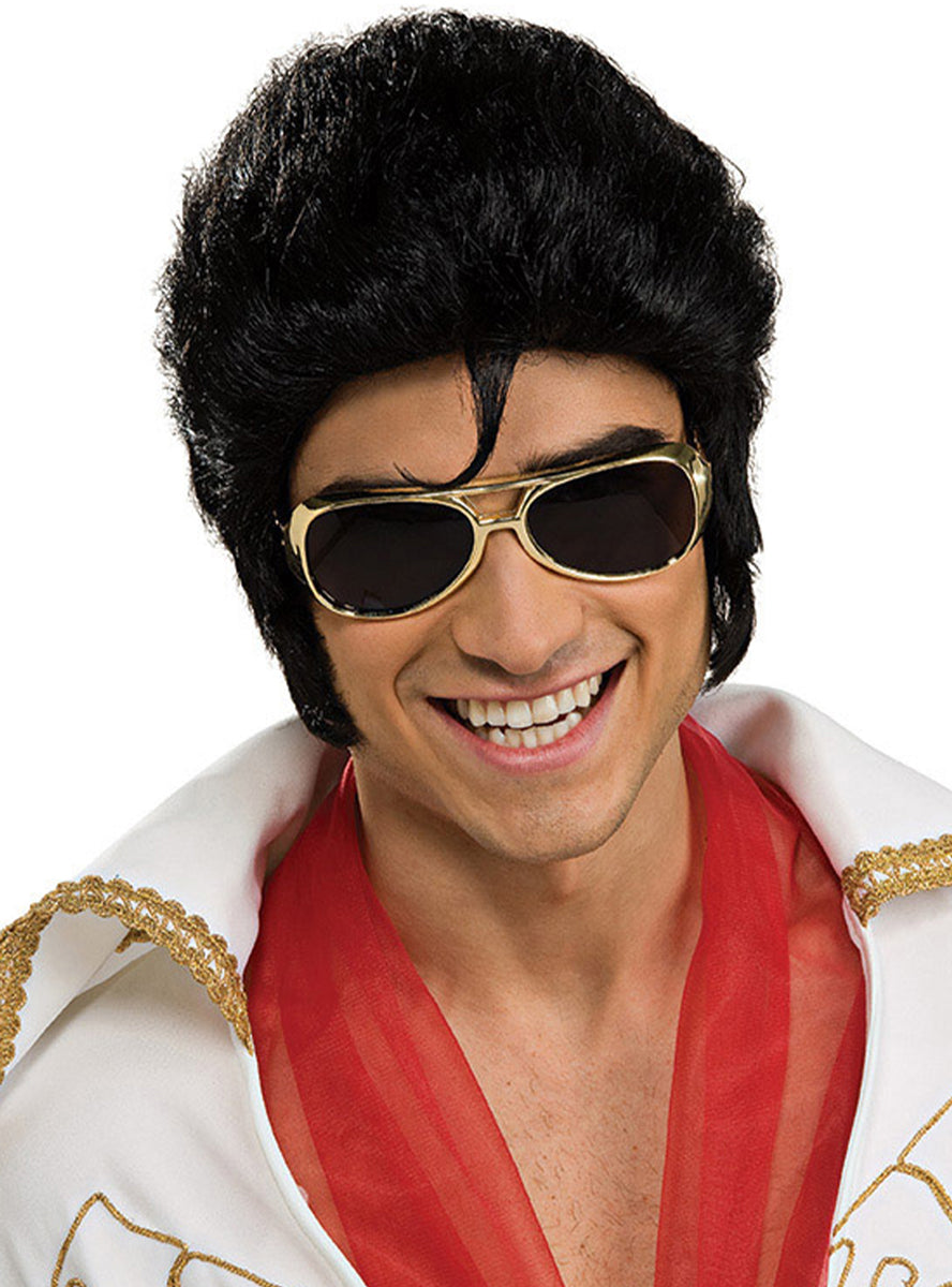 Gold Frame Elvis Presley Costume Glasses - Main Image