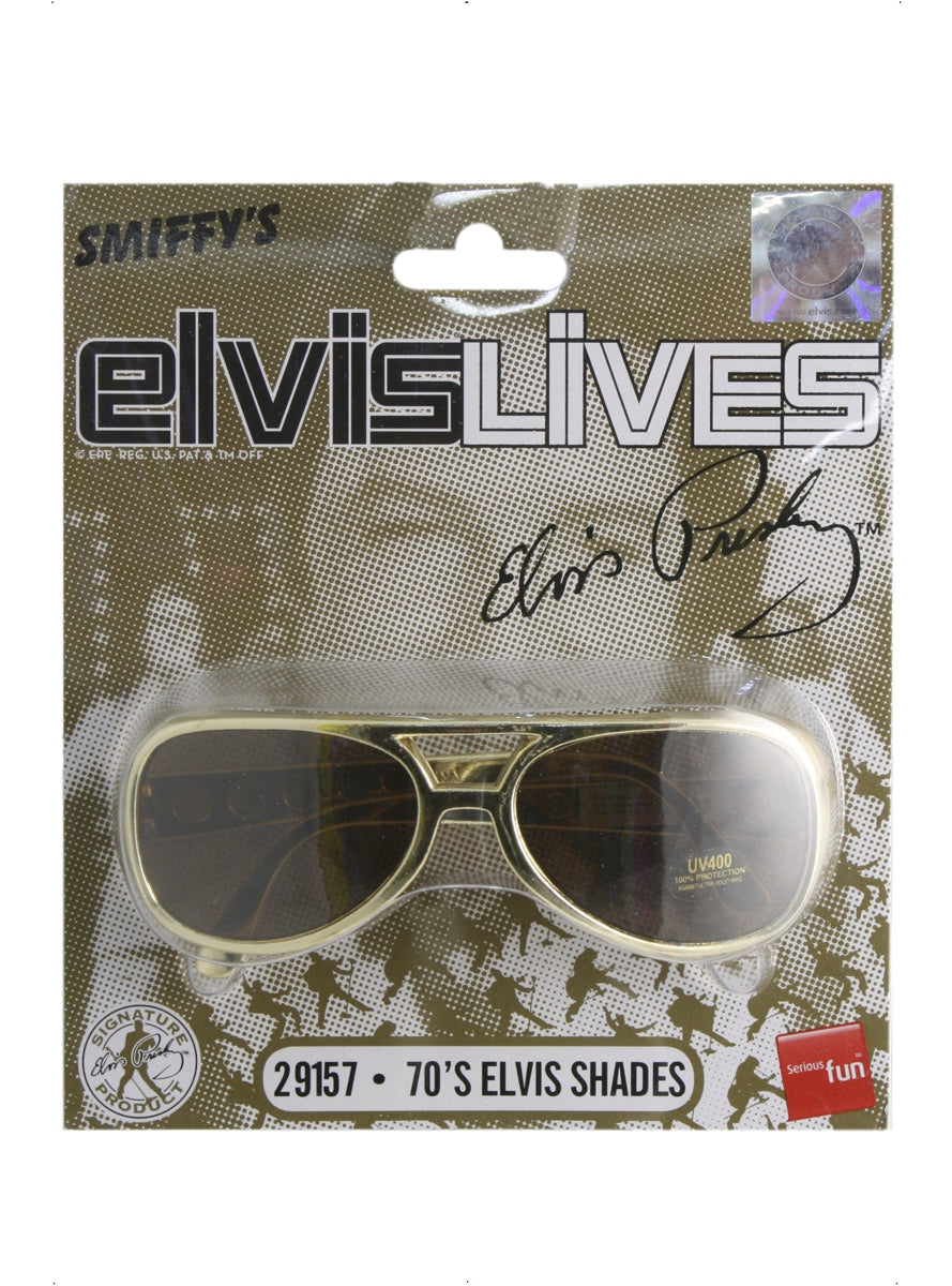Elvis Presley Gold Costume Sunglasses - Packaging Image