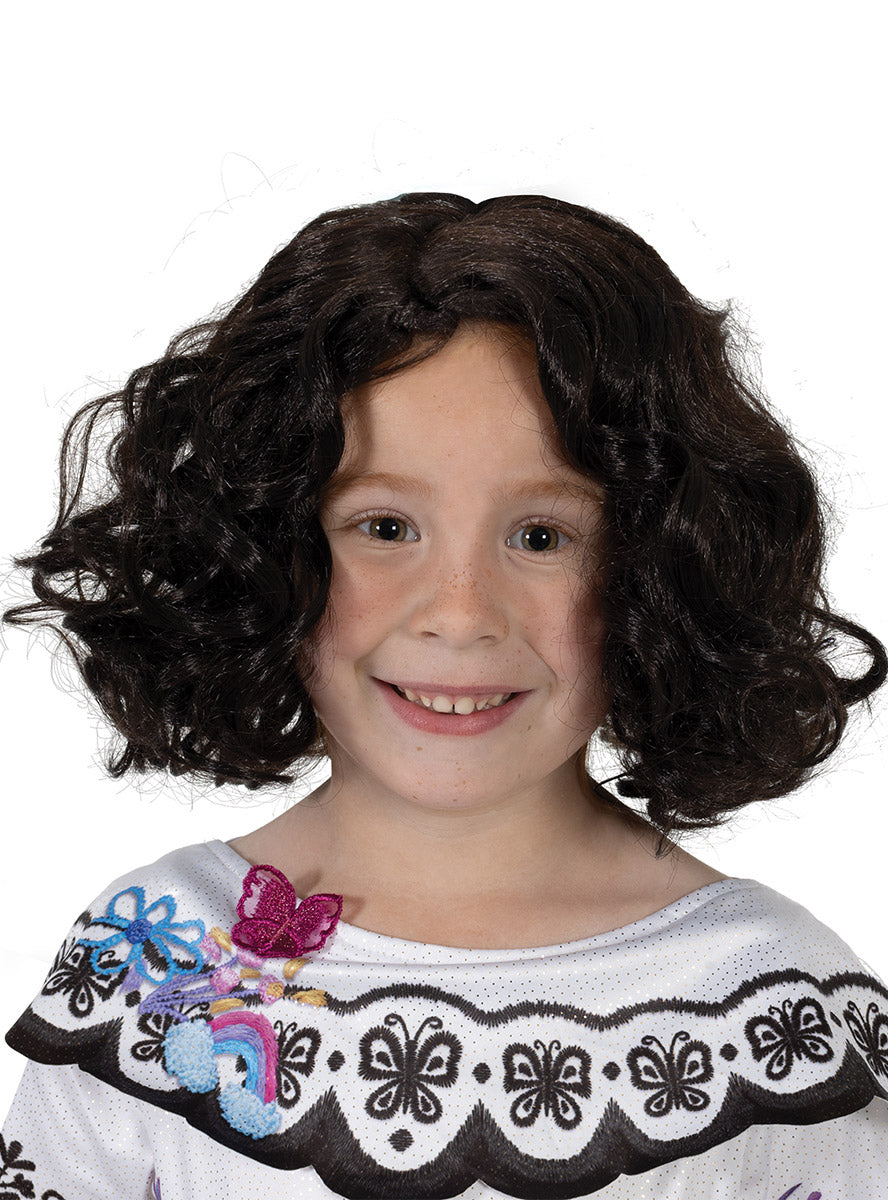 Disney Encanto Girls Short Black Curly Costume Wig - Main Image