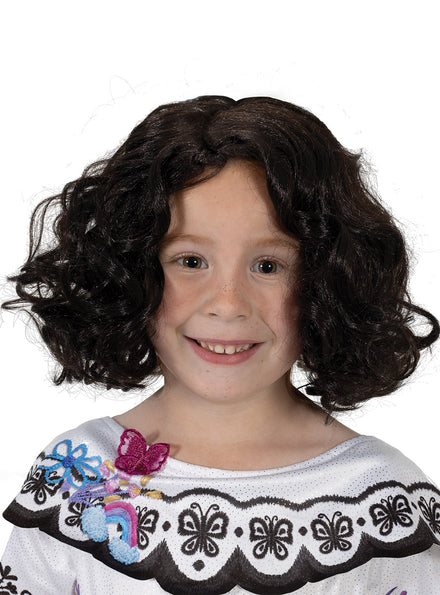 Disney Encanto Girls Short Black Curly Costume Wig - Main Image