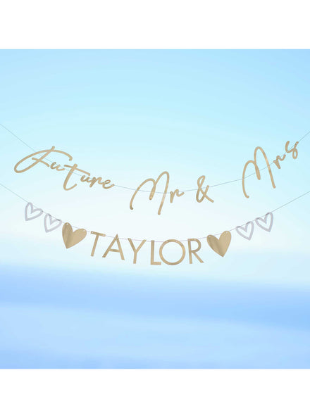 Engagement Party Future Mr and Mrs Customisable Bunting – Lifestyle Image