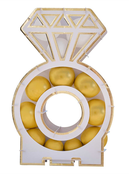 Engagement Ring 76cm Balloon Mosaic Stand – Main Image