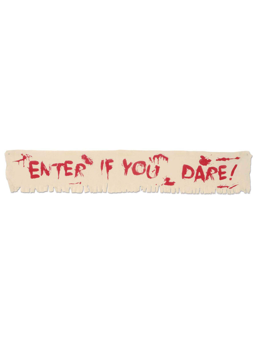Fabric Enter if you Dare Halloween Banner Decoration - Main Image