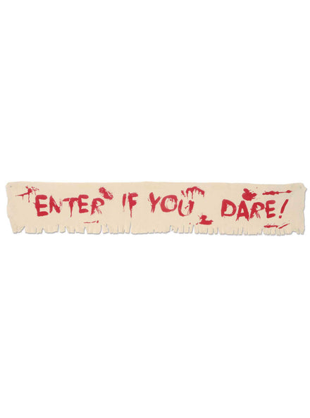 Fabric Enter if you Dare Halloween Banner Decoration - Main Image