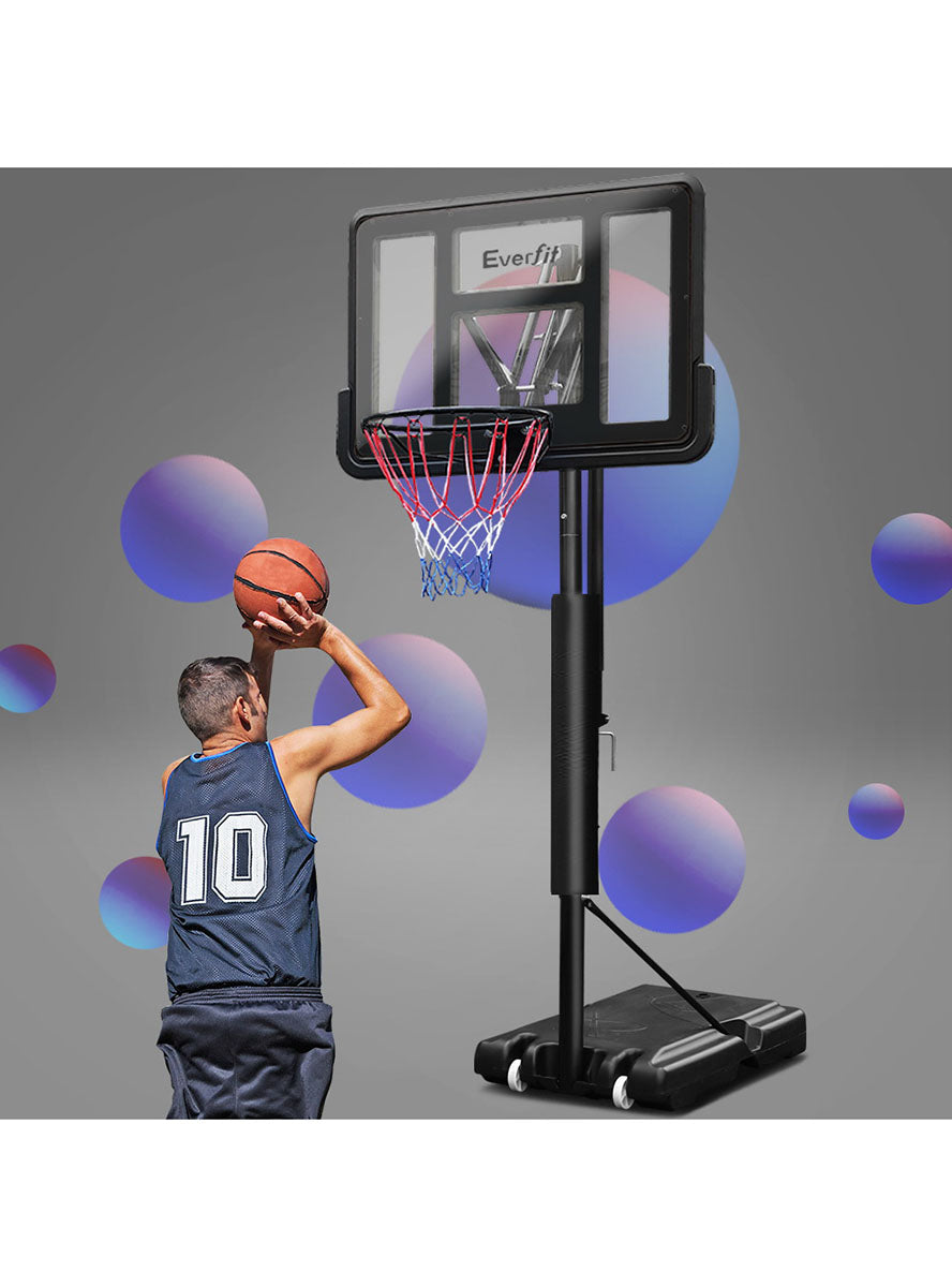 Everfit 305cm Pro Basketball Hoop With Adjustable Stand And Black Details And Padding Alternate Image 2