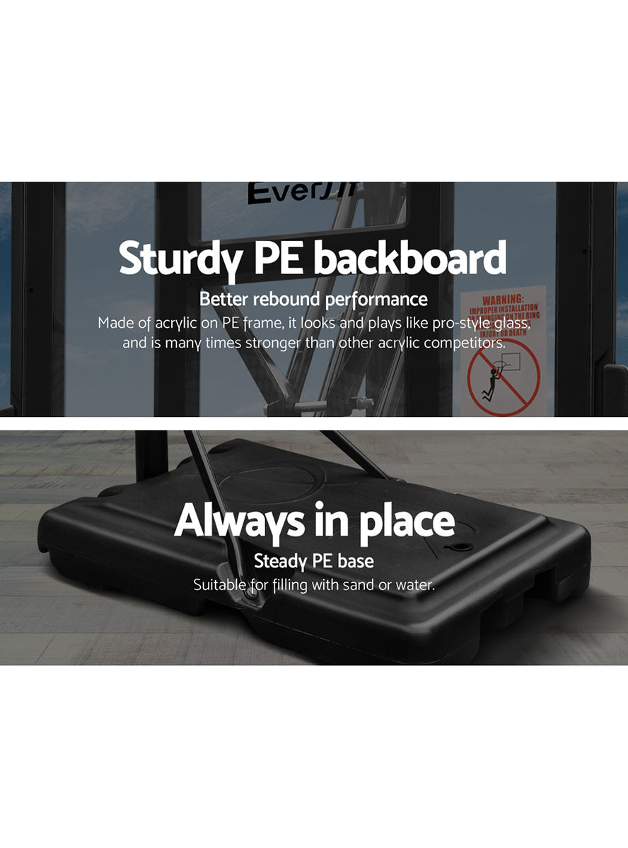 Everfit 305cm Pro Basketball Hoop With Adjustable Stand And Black Details And Padding Info Image 1
