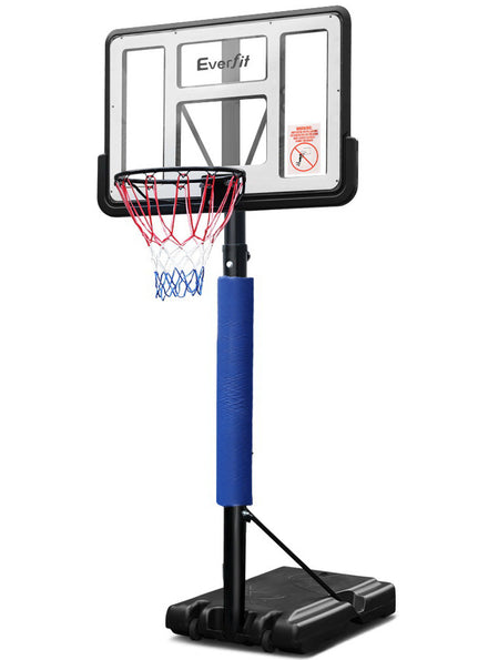 Everfit 305cm Pro Basketball Hoop With Adjustable Stand And Blue Details And Padding Main Image
