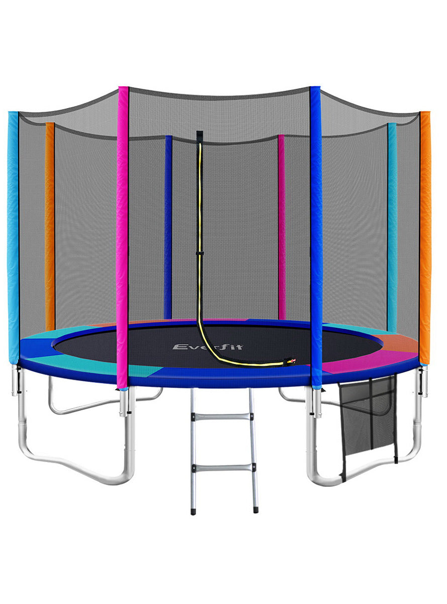 Everfit 12 Foot Rainbow Trampoline With Safety Net And Padding Main Image