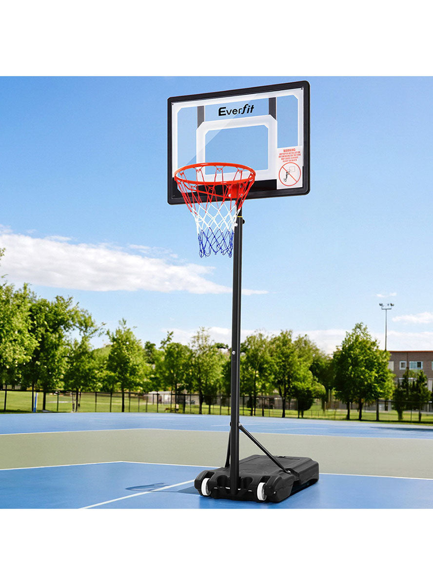 Everfit 210cm Adjustable Pro Basketball Hoop With Stand And Clear Square Backboard Alternate Image