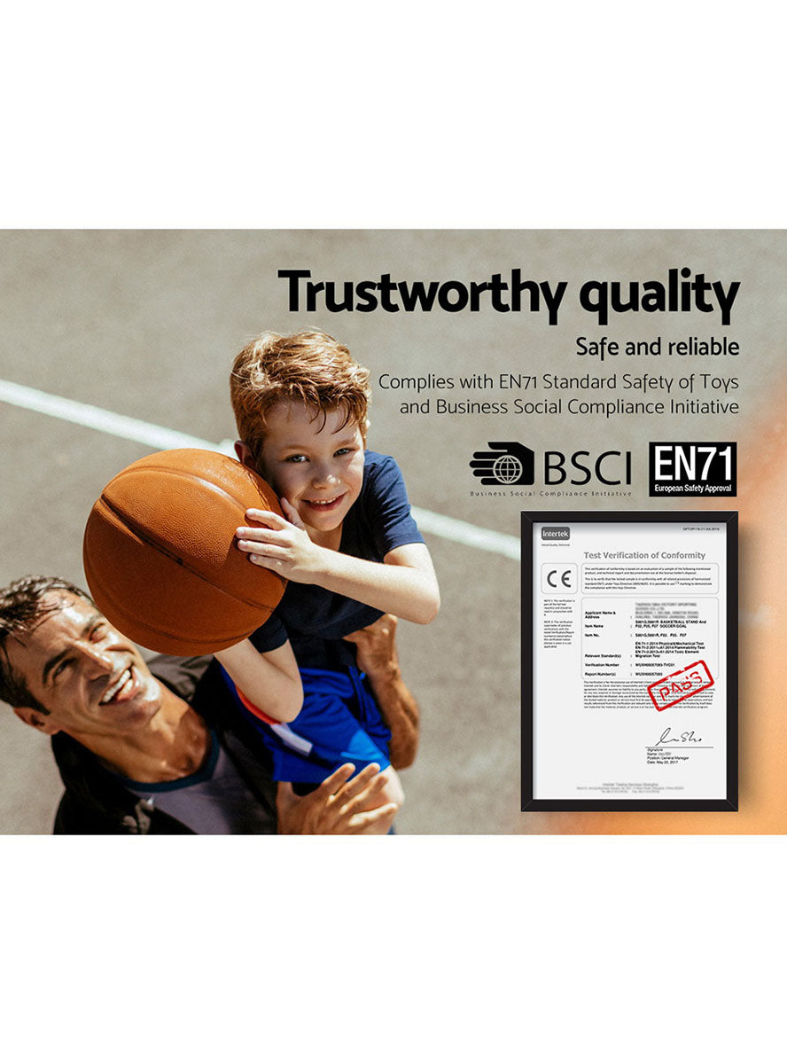 Everfit 210cm Adjustable Pro Basketball Hoop With Stand And Clear Square Backboard Info Image 5