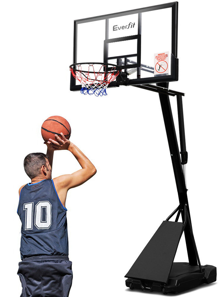 Everfit 305cm Adjustable Stand Basketball Hoop With Return System And Black Detailed Backboard Alternate Image 2