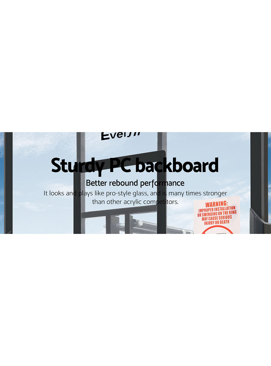 Everfit 305cm Adjustable Stand Basketball Hoop With Return System And Black Detailed Backboard Info Image 1