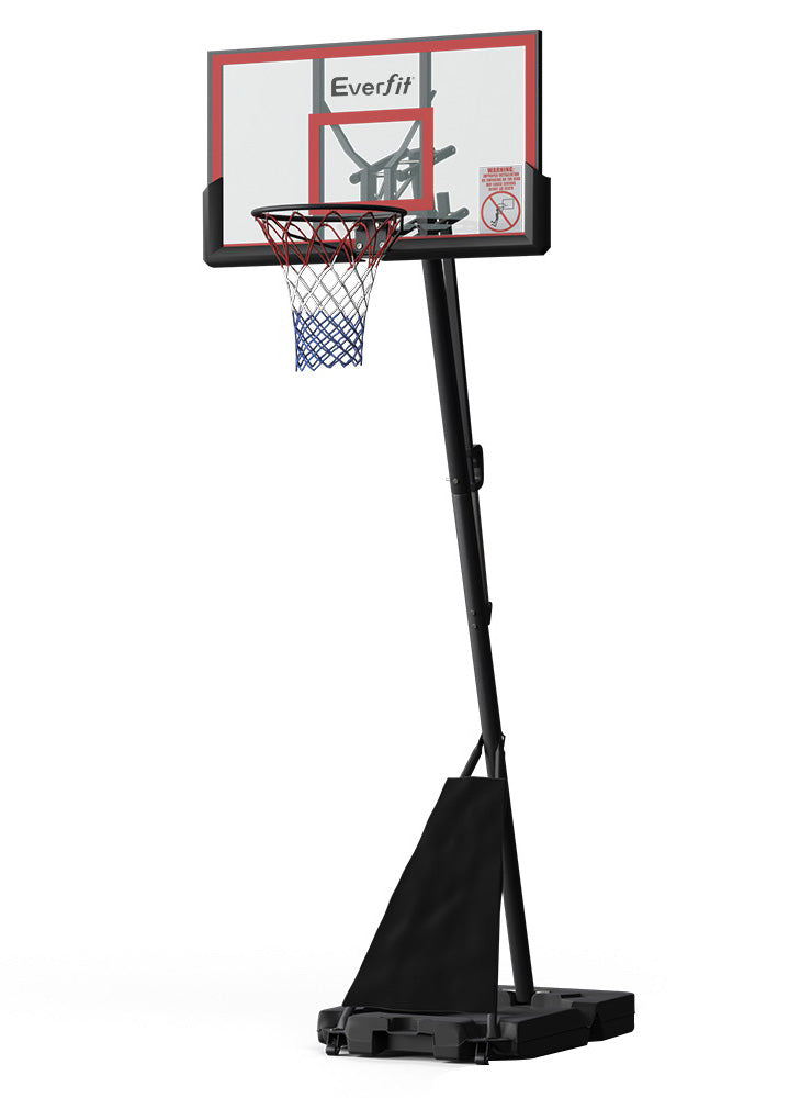 Everfit 305cm Adjustable Stand Basketball Hoop With Return System And Red Detailed Backboard Main Image