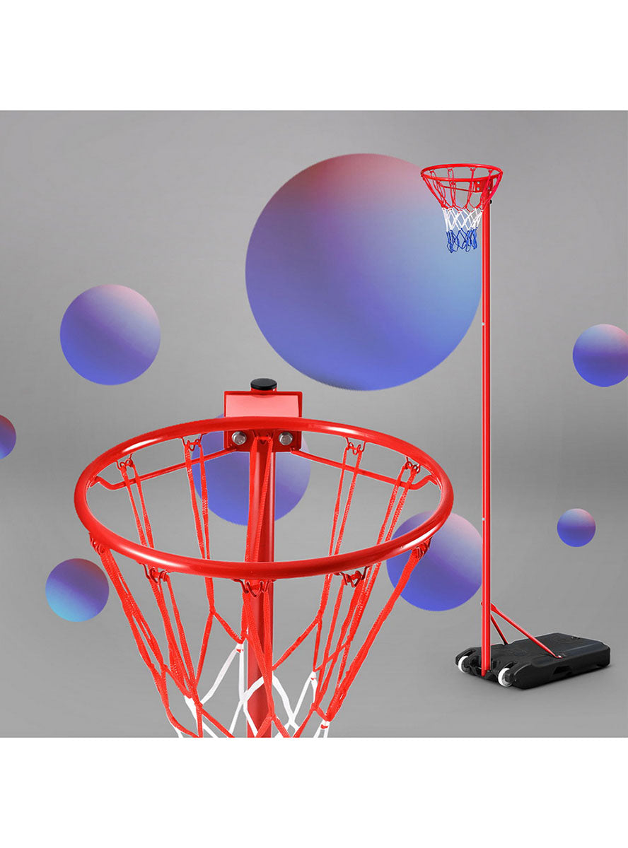 Everfit 305cm Basic Red Basketball Hoop On Stand Alternate Image