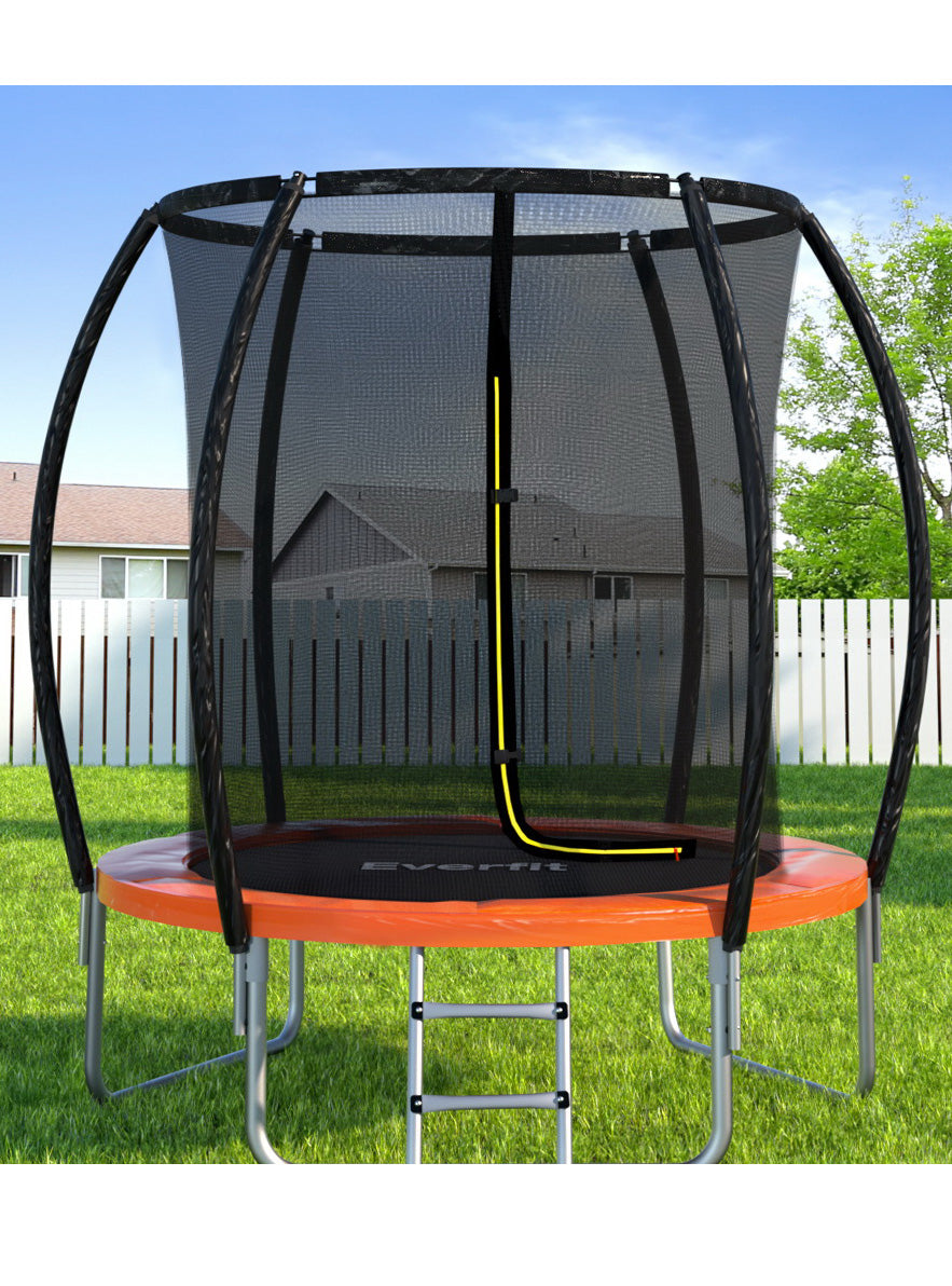 Everfit 6 Foot Orange Round Trampokine With Safety Net Lifestyle Image