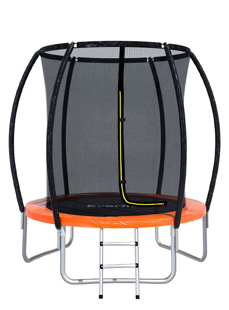 Everfit 6 Foot Orange Round Trampokine With Safety Net Main Image