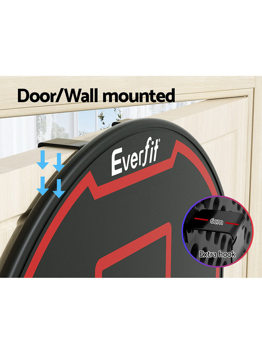 Everfit Wall Or Door Mounted Red And Black Basketball Hoop Info Image 1