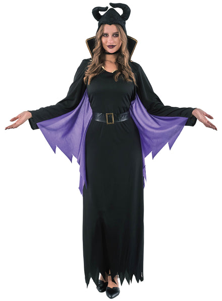 Main image of Evil Fariy Womens Purple And Black Halloween Costume