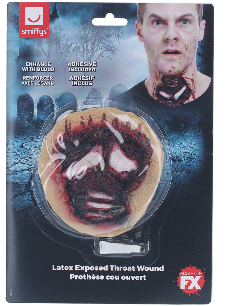 Halloween Exposed Throat Prosthetic - Packaging Image