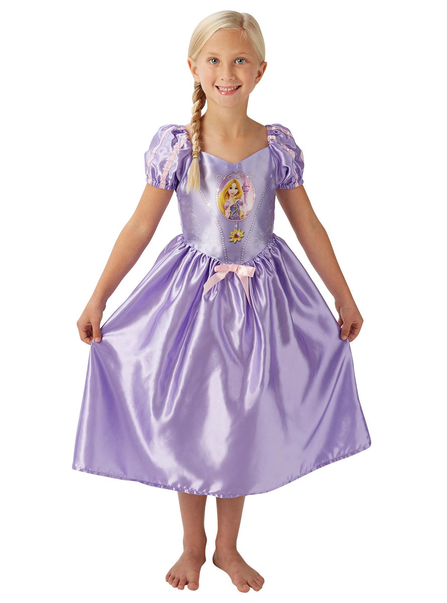 Fairytale Rapunzel Girls Disney Princess Costume - Alternative Image