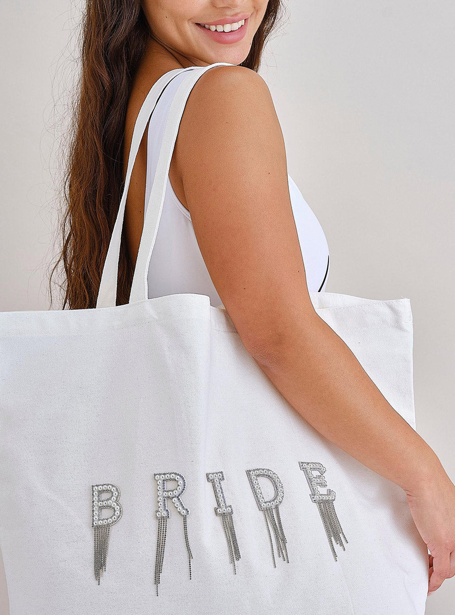 Bride Faux Pearl Hens Night Patches With Tassels - Bag Image