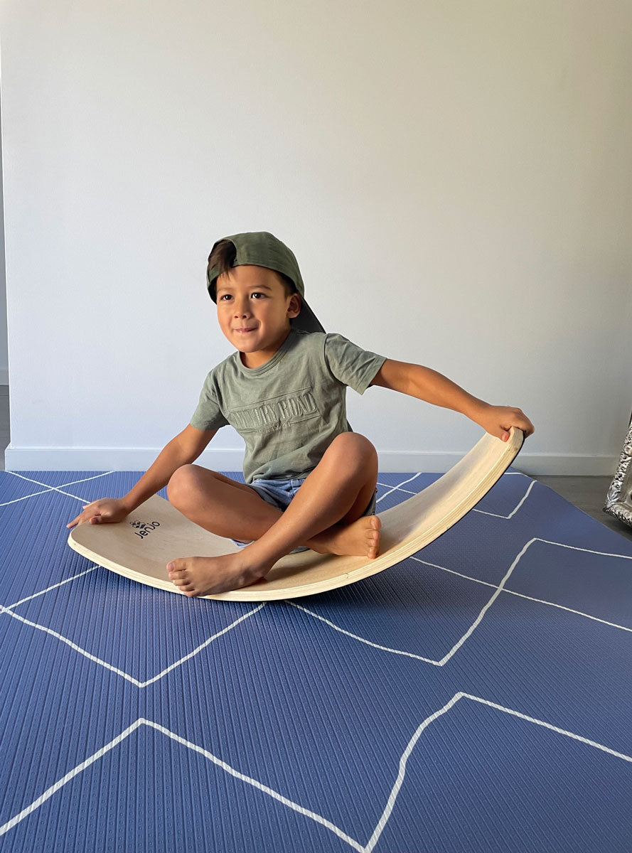Felt Backed Kids Wooden Toy Wobble Board - Lifestyle Image 3