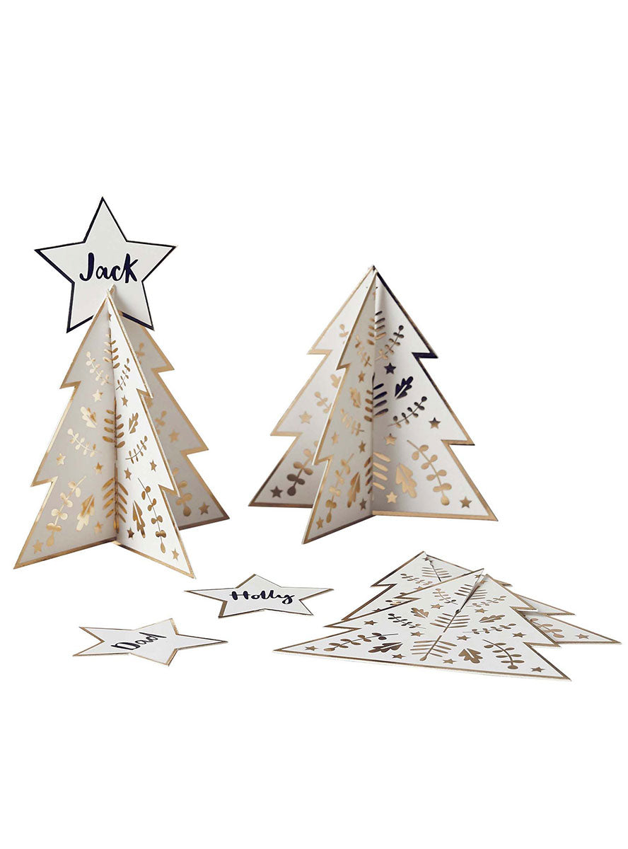 Christmas Tree Place Cards 10 Pack - Main Image