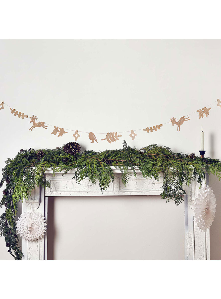 Wooden Christmas Themed Garland - Lifestyle Image 2