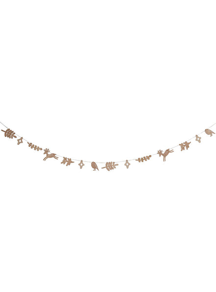 Wooden Christmas Themed Garland - Main Image
