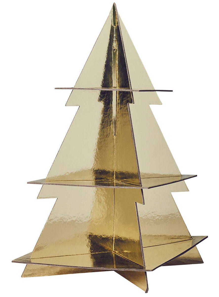 Gold Christmas Tree Cupcake Stand - Main Image