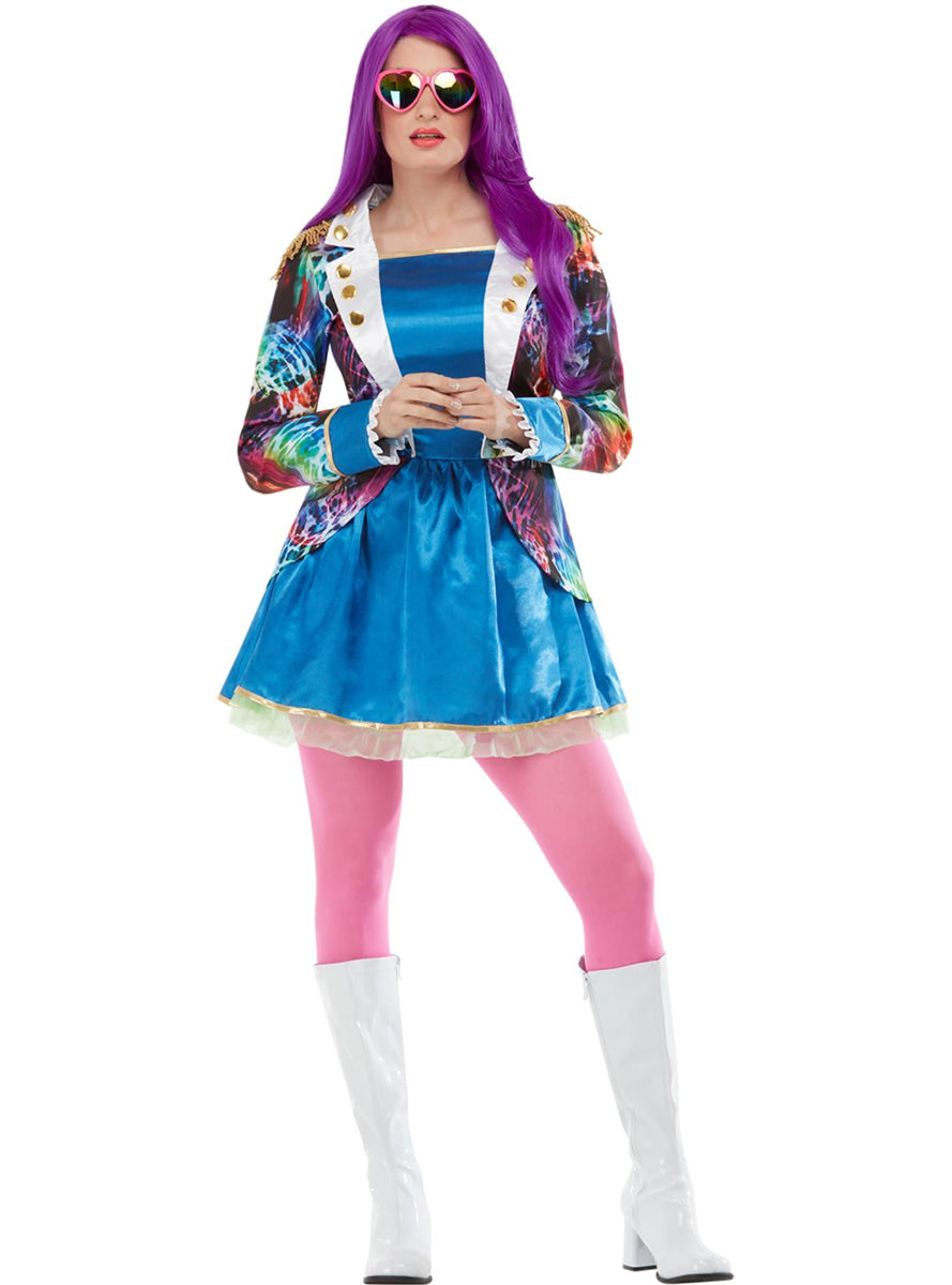 Blue Fiesta Festival Womens Costume - Alternate Image