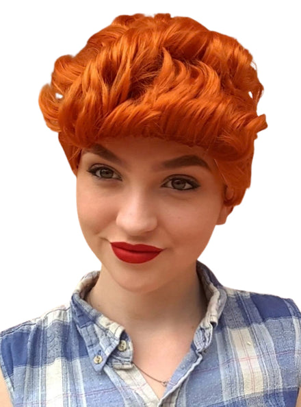 Fire Red Womens Short Costume Wig