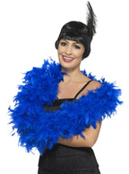 Deluxe Fluffy Blue Costume Feather Boa - Main Image