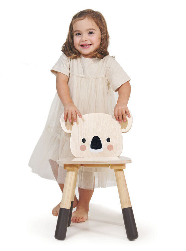 Forest Kids Wooden Table with 4 Koala Chairs Set