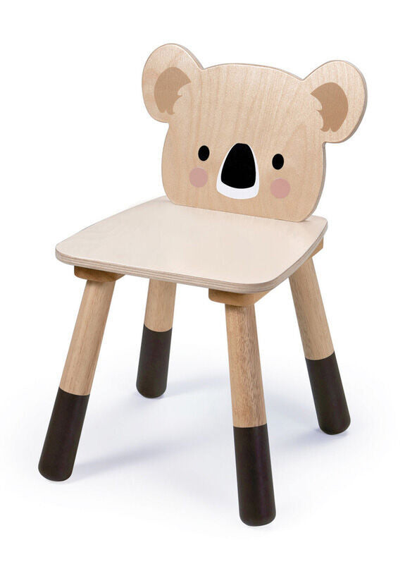 Forest Kids Wooden Table with 4 Koala Chairs Set
