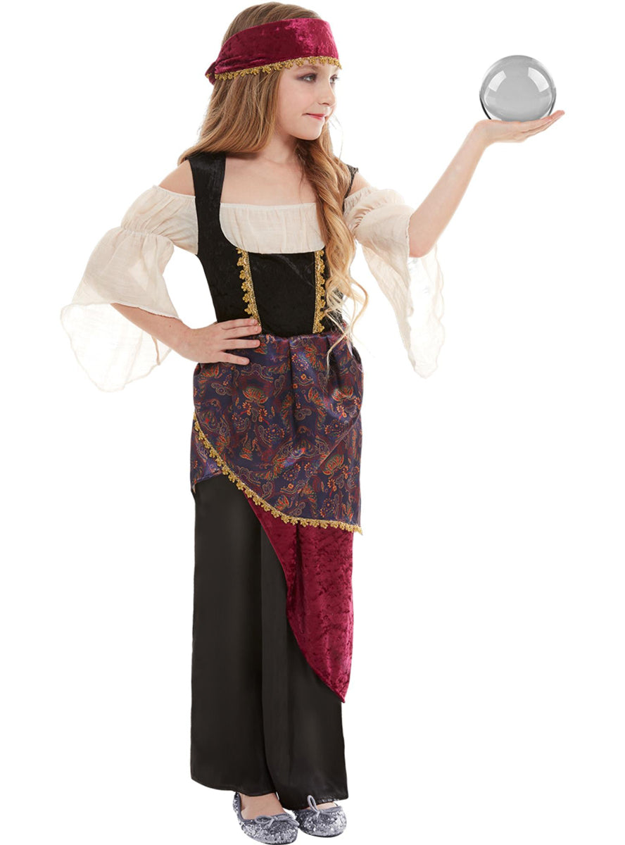 Girls gypsy fortune reader costume - Main image