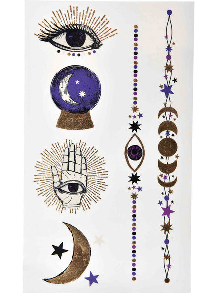 Sheet of Fortune Teller Temporary Tattoos