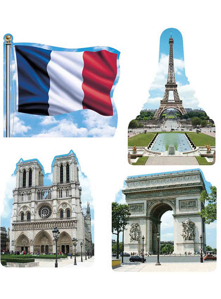 French Landmarks Cut Out Decorations - Main Image
