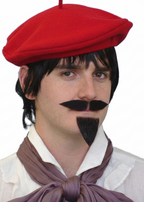 French Artist Black Moustache and Goatee Set - Main Image