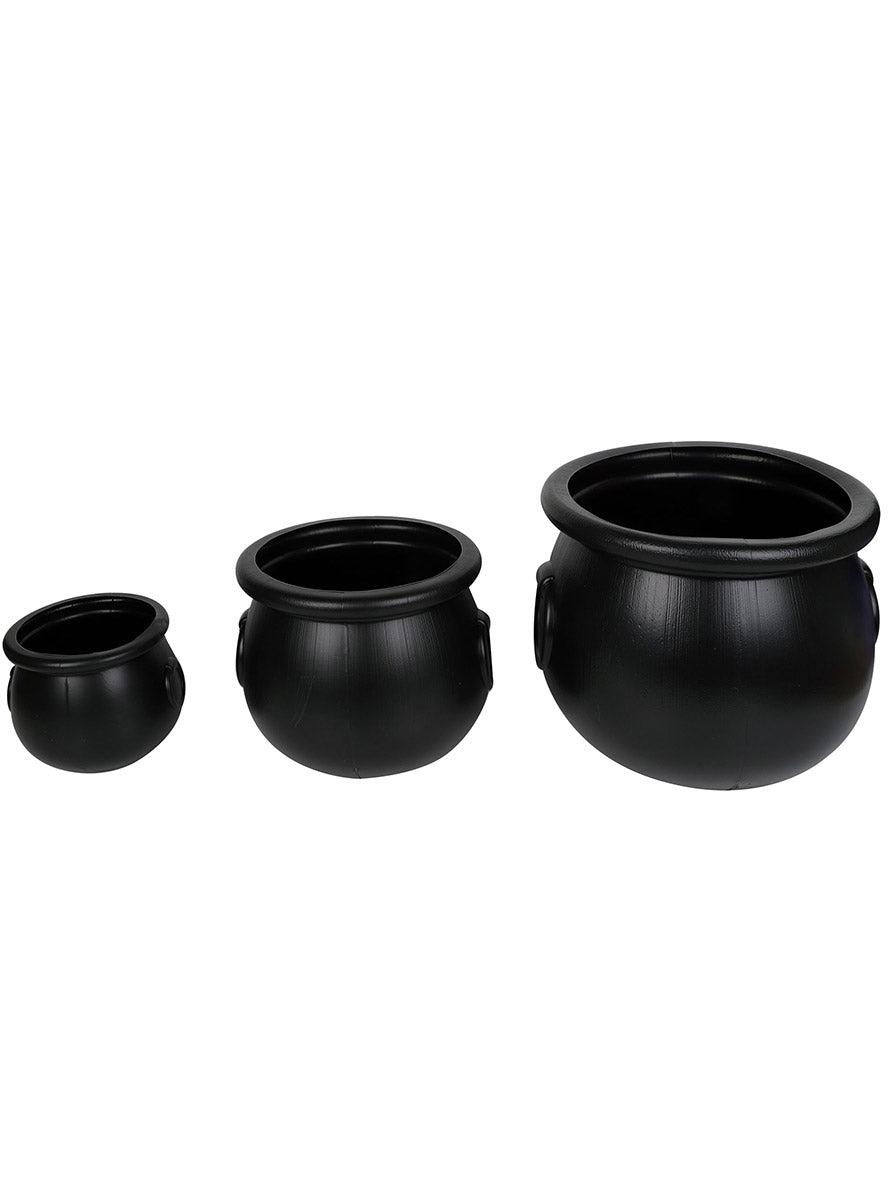 3 Pack of  Halloween Fright Night Witch Cauldron Decorations - Main Image