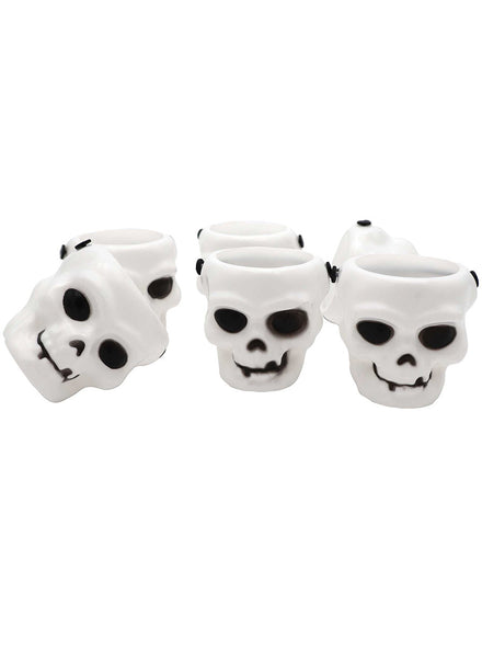 6 Pack of Halloween Fright Night Mini Skull Treat Buckets - Main Image