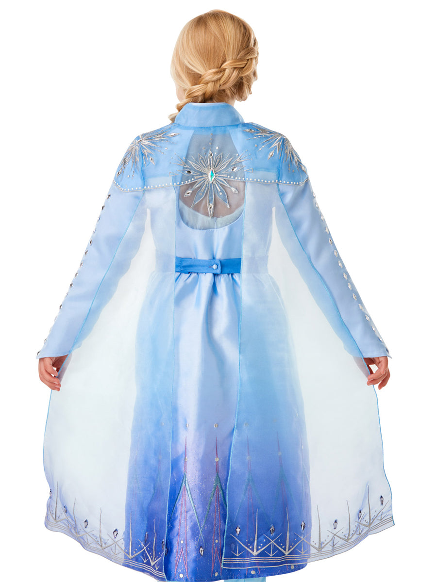 Frozen 2 Girls Limited Edition Travel Elsa Costume - Back Image