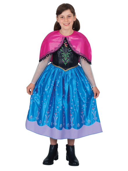 Frozen Deluxe Girls Princess Anna Costume - Main Image