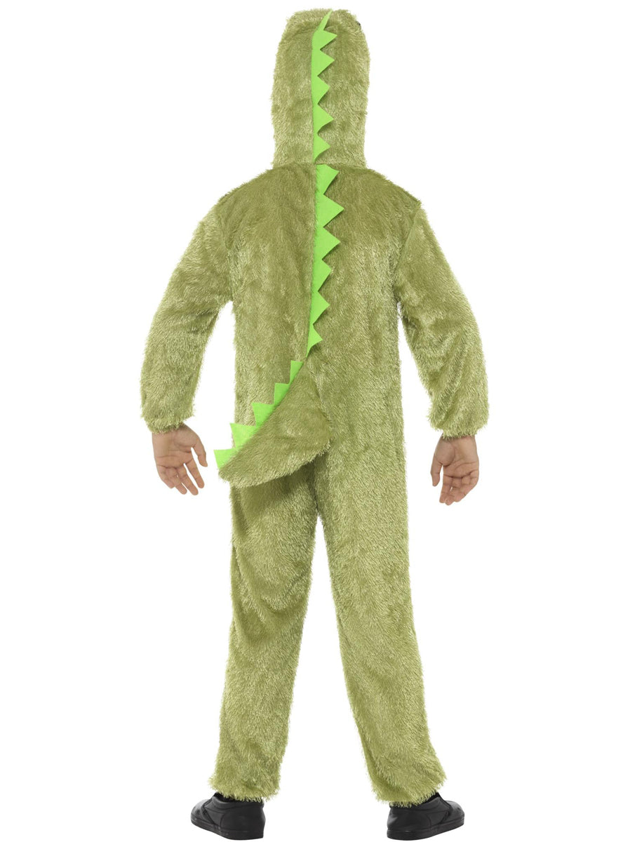 Furry Green Crocodile Kids Costume Onesie K Smf 99814 Back Image