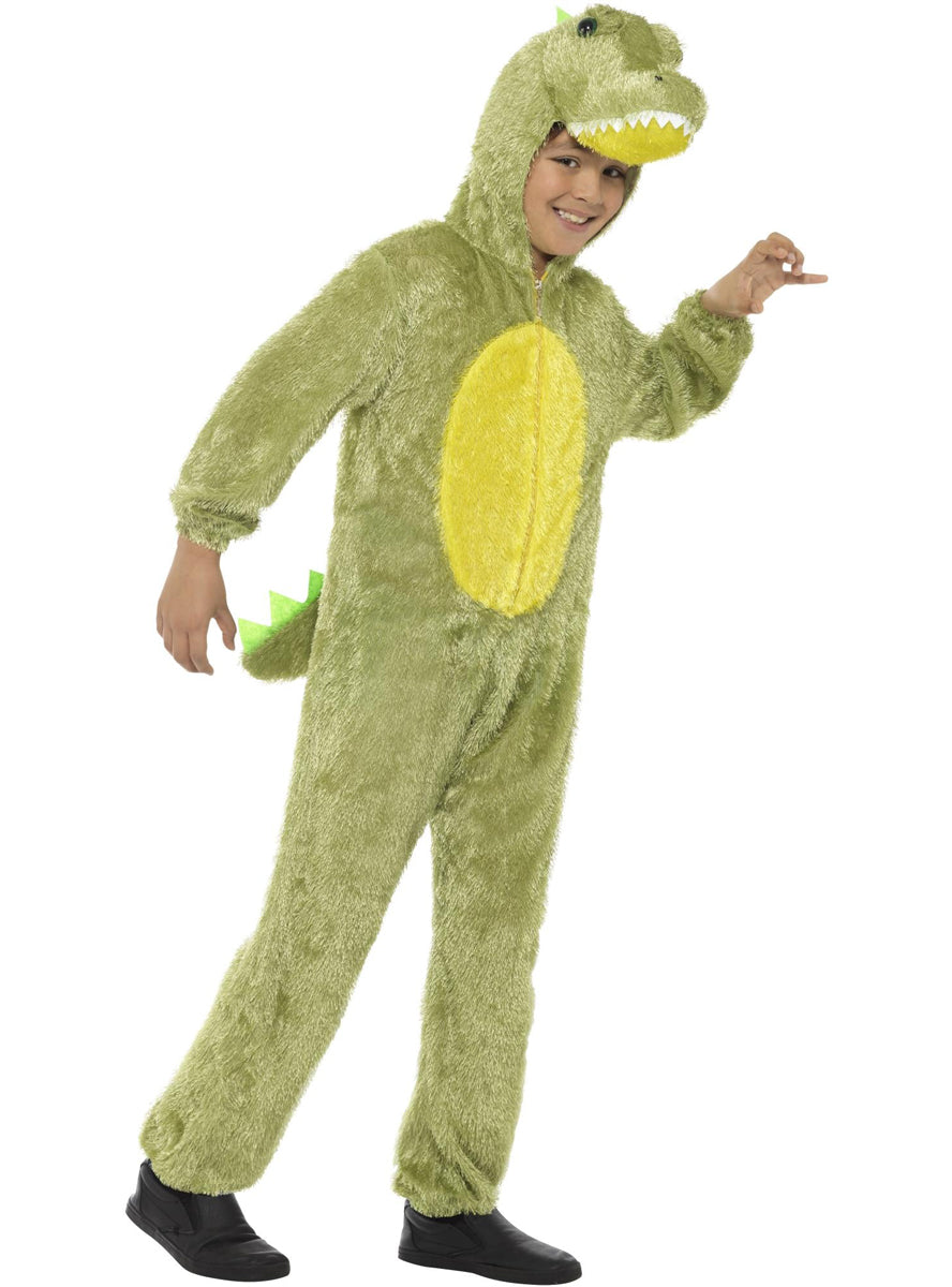 Furry Green Crocodile Kids Costume Onesie K Smf 99814 Main Image