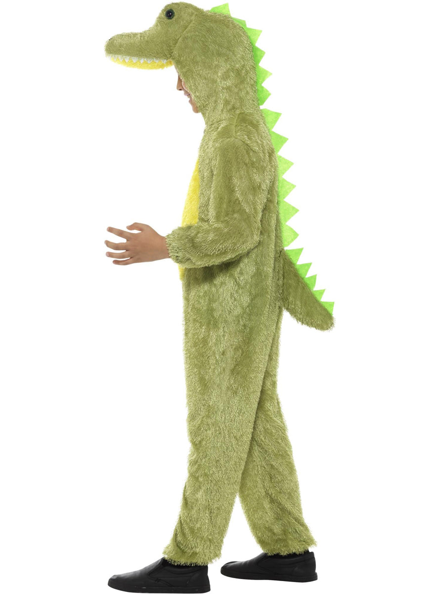 Furry Green Crocodile Kids Costume Onesie K Smf 99814 Side Image 1