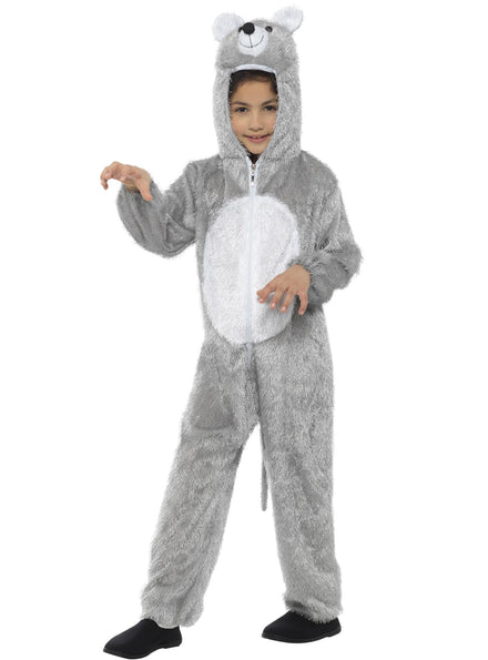 Kids animal mouse grey onesie costume  - Main image